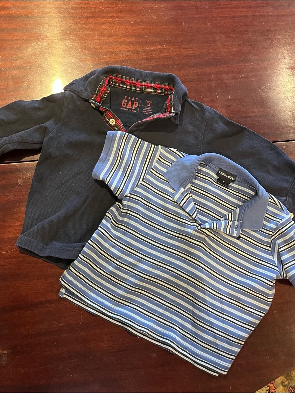 Lot Boys Baby Gap Long Sleeve and Ralph Lauren Polo shirts size 3T